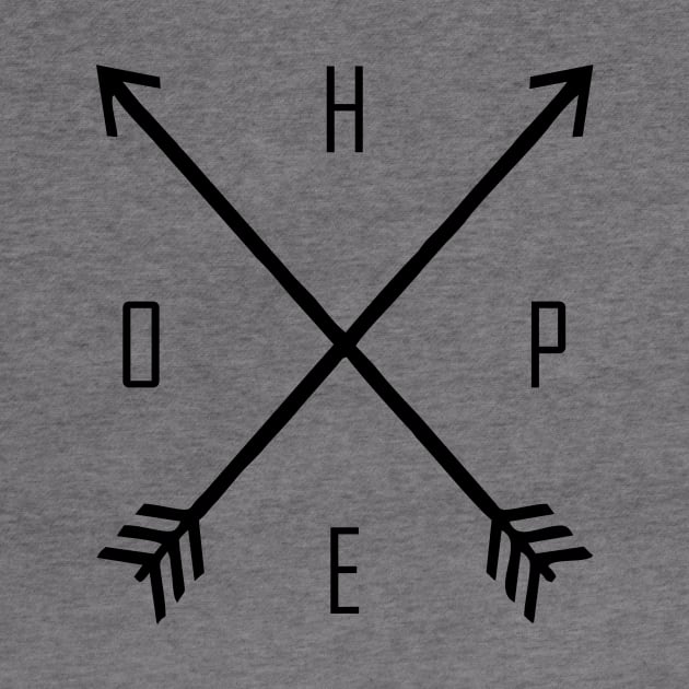 hope arrow black by Typography Dose